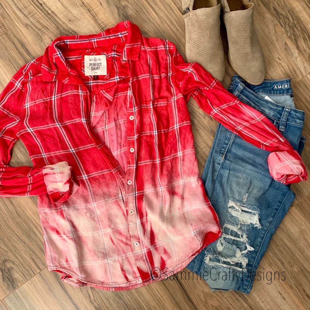 Repurposed bleached flannel